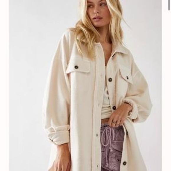 BNWT FREE PEOPLE Ruby Shacket Peach - medium - Picture 3 of 3